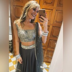 Saree Indian dress silver